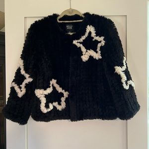 Belle Vera Star Faux Fur Jacket M
